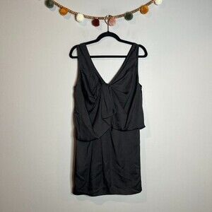 Robert Rodriguez black drape mini dress